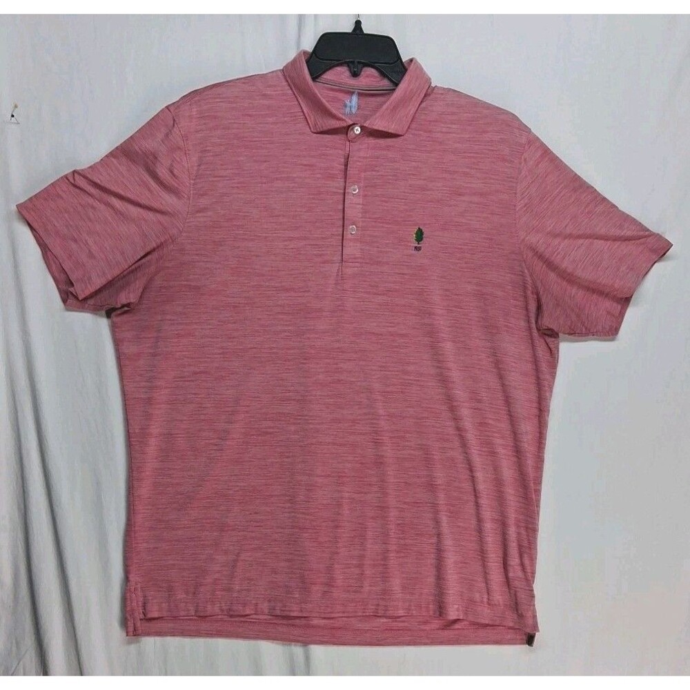 Johnnie O Mens XL Pink Dahlia Featherweight Golf Polo Moisture Wicking Sports